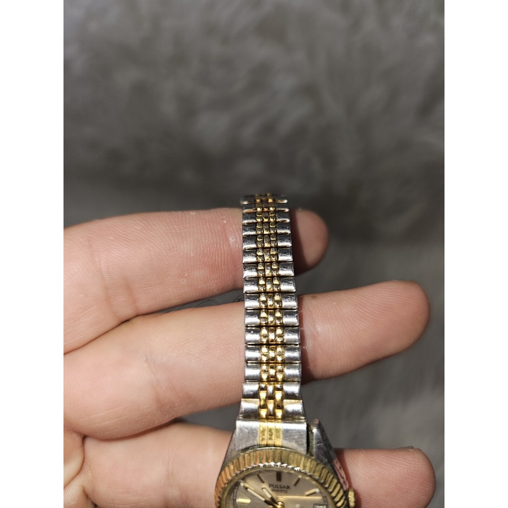 2 Pulsar Watches -PXX006 Women's Dress Stainless Steel Two-Tone Calendar Quartz - Picture 9 of 13